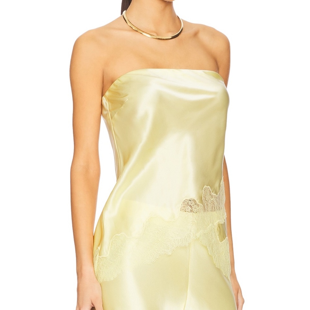 Odessa Strapless Camisole Top in Yuzu - Picture 2 of 4